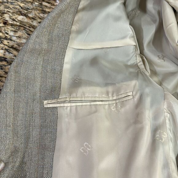 Daks Signature Wool Silk Blend Three Button Closure Blazer Size L - Picture 9 of 14